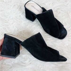 Jeffrey Campbell Black Suede Chunky Heels